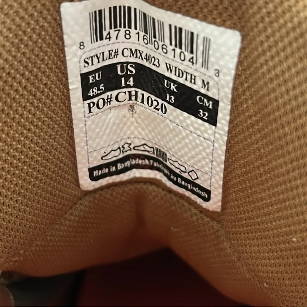 Carhartt Brown Chukka boots Men's size 14 - Picture 7 of 8